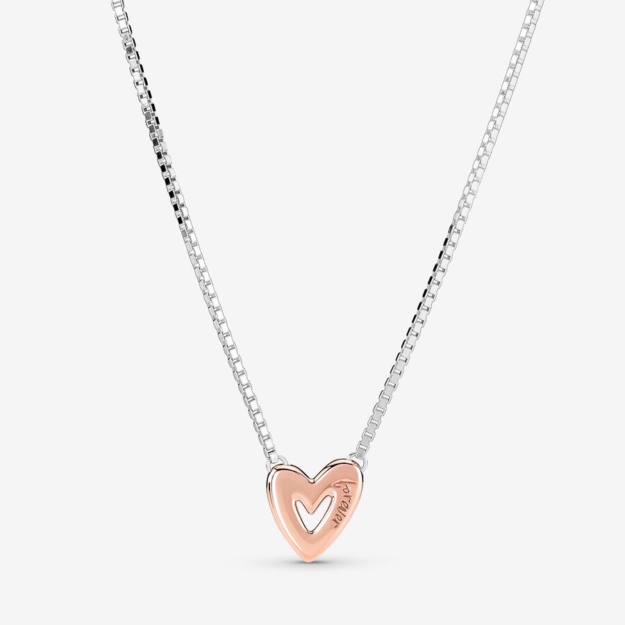 Colar Sparkling Freehand Heart