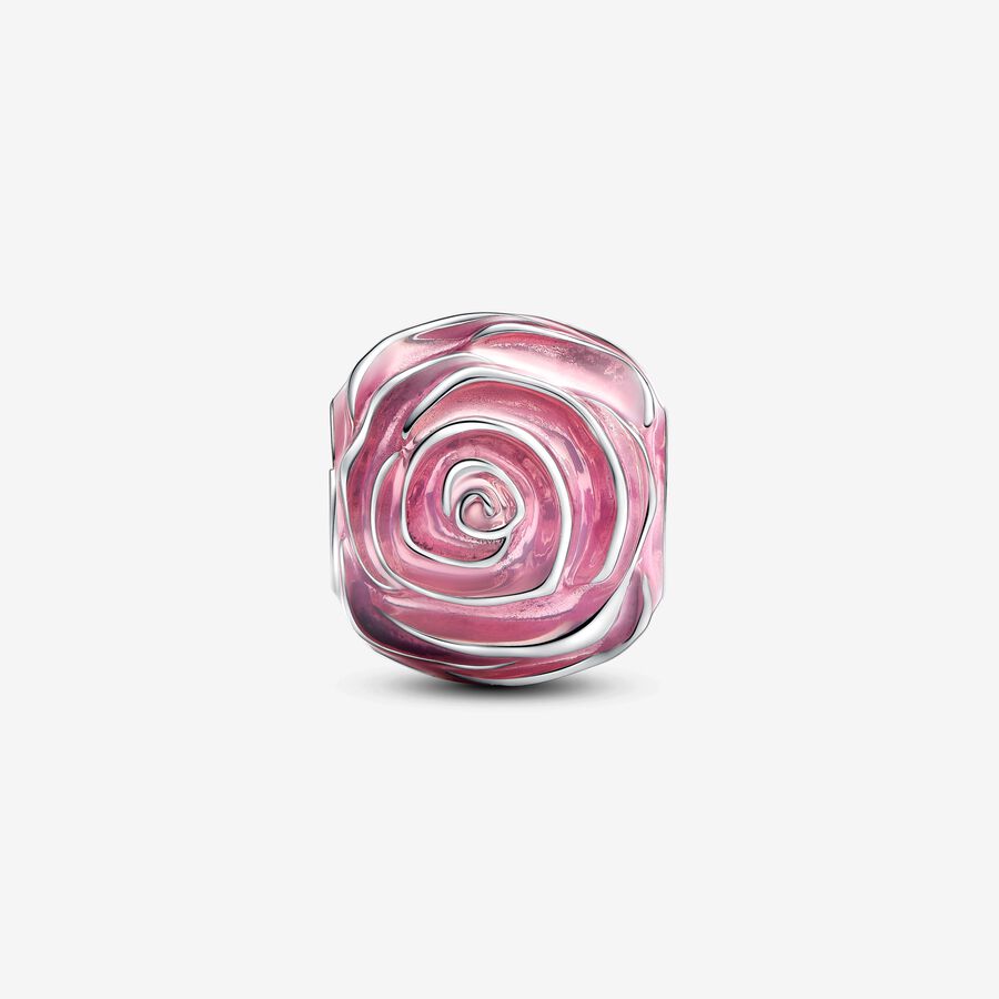 Conta Rosa em Flor Cor-de-rosa